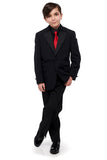 LUCAS (Style #3005-Y) - Black Shirt Tuxedo Package - Youth