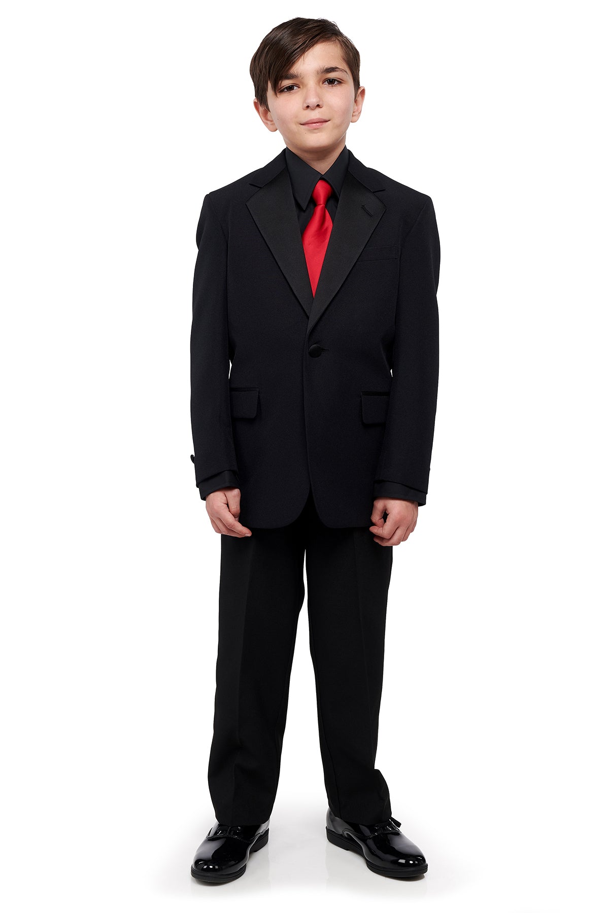 LUCAS (Style #3005-Y) - Black Shirt Tuxedo Package - Youth