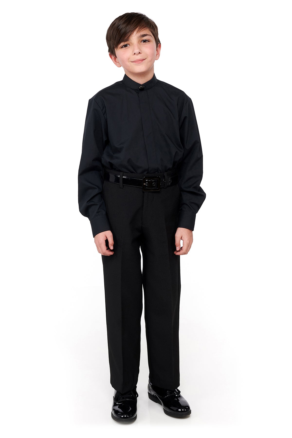 770-Y and 771-Y - Mandarin Collar Non-Pleated Shirt - Youth