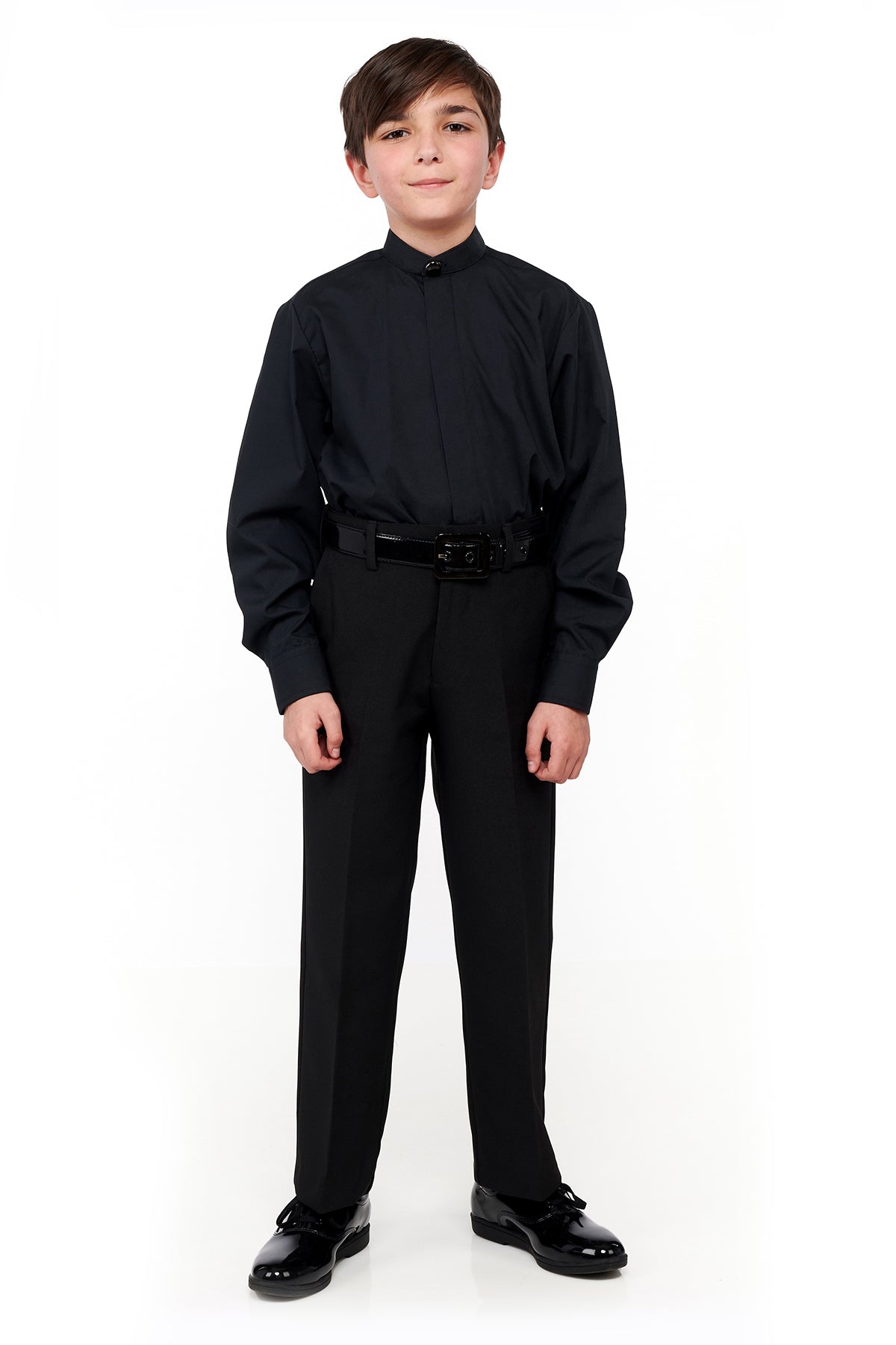770-Y and 771-Y - Mandarin Collar Non-Pleated Shirt - Youth
