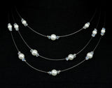6685S - Triple Strung Pearl Necklace