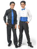 VINCENT (Style #6701-Y) - Black Shirt With Dress Trousers Package - Youth