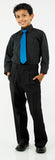 751-Y - Black Laydown Collar Non-Pleated Dress Shirt - Youth