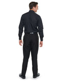 751 - Black Laydown Collar Non-Pleated Dress Shirt
