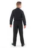 RILEY (Style #6710-Y) - Black Shirt, Vest, Tie Package with Pant - Youth