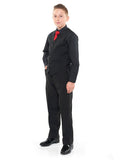 RILEY (Style #6710-Y) - Black Shirt, Vest, Tie Package with Pant - Youth