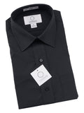 751-Y - Black Laydown Collar Non-Pleated Dress Shirt - Youth