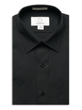 751-Y - Black Laydown Collar Non-Pleated Dress Shirt - Youth